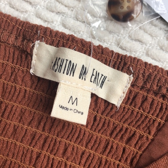 Forever 21 Linen Crop Top in Brown - Picture 5 of 8